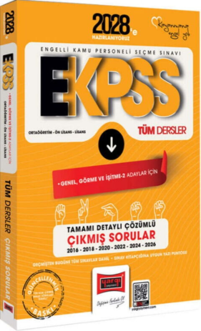 2028 EKPSS Ortaöğretim Ön Lisans Lisans Tüm Dersler Genel Görme ve İşitme 2 Adaylar İçin 10 Yıl Çıkmış Sorular Yargı Yayınları Vivo Fotokopi Merkezi