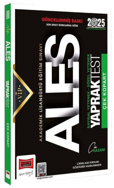 2025 ALES Vip Sayısal-Sözel Yetenek Çek Kopart Yaprak Test Yargı Yayınları Vivo Fotokopi Merkezi