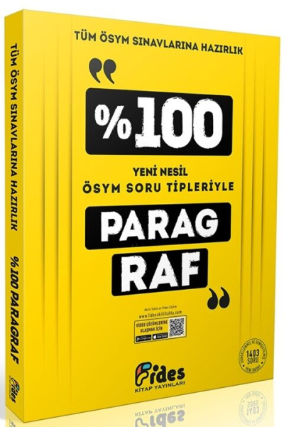 % 100 ÖSYM Soru Tipleriyle Paragraf Fides Yayınları Vivo Fotokopi Merkezi