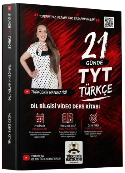 Türkçenin Matematiği TYT 21 Günde Türkçe Dil Bilgisi Video Ders Kitabı Gamze Özdin Türkçenin Matematiği Yayınları Vivo Fotokopi Merkezi
