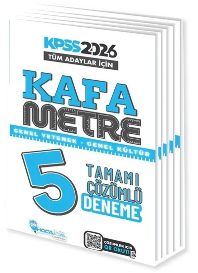 2026 KPSS Genel Yetenek Genel Kültür Kafametre 5 Deneme Çözümlü Hoca Kafası Yayınları Vivo Fotokopi Merkezi