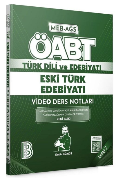 2025 ÖABT MEB-AGS Türk Dili ve Edebiyatı Eski Türk Edebiyatı Video Ders Notları Bengi-2 Benim Hocam Yayınları