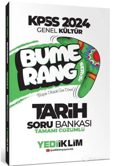2024 KPSS Tarih Bumerang Soru Bankası Çözümlü Yediiklim Yayınları
