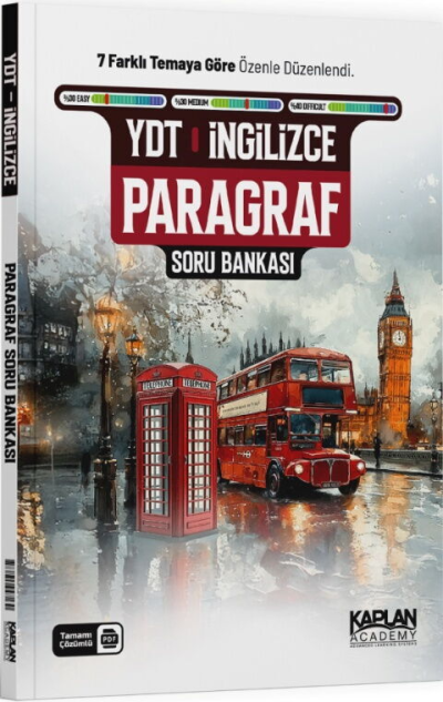 YDT İngilizce Paragraf Soru Bankası Kaplan Akademi Vivo Fotokopi Merkezi