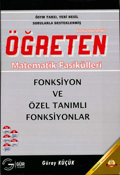 TYT-AYT ÖĞRETEN MATEMATİK FONKSİYON VE ÖZEL TANIMLI FONKSİYONLAR KONU ANLATIMLI Vivo Fotokopi Merkezi