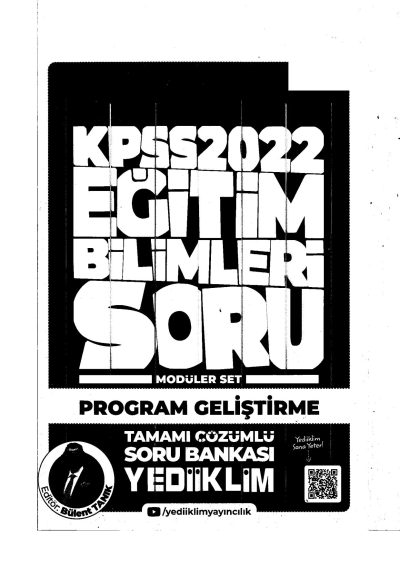 2022 KPSS Program Geliştirme Soru Bankası Modüler Set