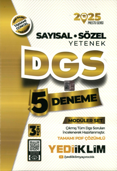 YEDİİKLİM DGS 5 DENEME 2025 Vivo Fotokopi Merkezi
