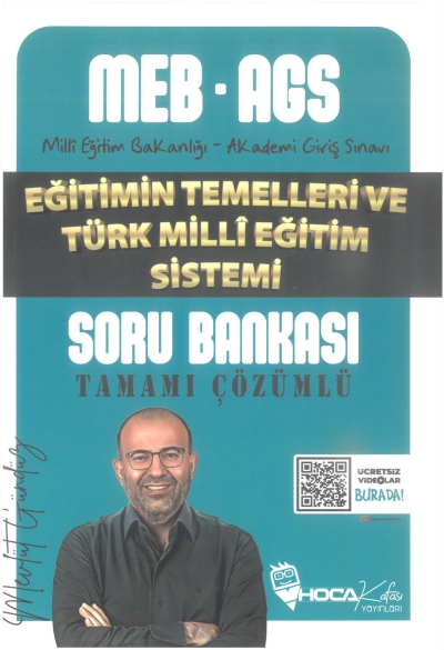 MEB-AGS Eğitimin Temelleri ve Türk Milli Eğitim Sistemi Soru Bankası Çözümlü Hoca Kafası Yayınları Vivo Fotokopi Merkezi