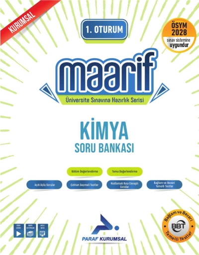 2028 Maarif TYT Kimya Soru Bankası Paraf Yayınları Vivo Fotokopi Merkezi