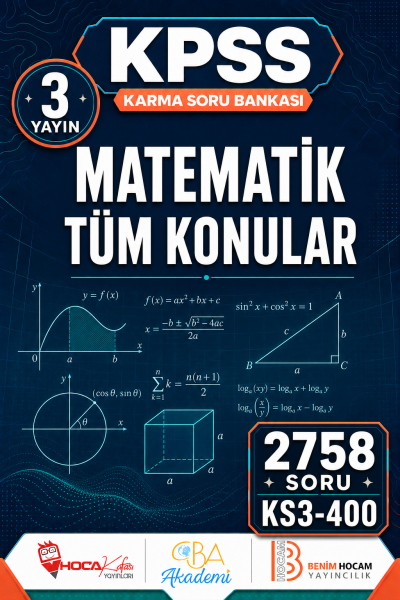 MATEMATİK TÜM KONULAR 3 Yayın 2758 Soru (Benim Hocam - CBA - Hoca Kafası Yayınları) Vivo Fotokopi Merkezi