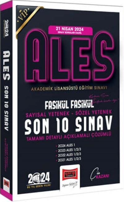 2024 ALES Son 10 Sınav Fasikül Fasikül Çıkmış Sorular (21 Nisan 2024 Sınavı Dahil) Yargı Yayınevi Vivo Fotokopi Merkezi