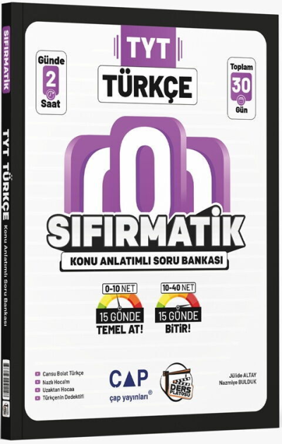 TYT Türkçe Sıfırmatik Konu Anlatımlı Soru Bankası Ders Platosu Vivo Fotokopi Merkezi