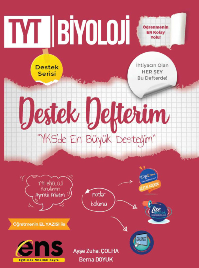 TYT Biyoloji Destek Defterim Destek Serisi ENS Yayınları Vivo Fotokopi Merkezi