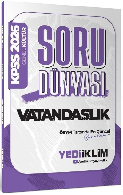 2026 KPSS Genel Yetenek Vatandaşlık Soru Dünyası Yediiklim Yayınları Vivo Fotokopi Merkezi