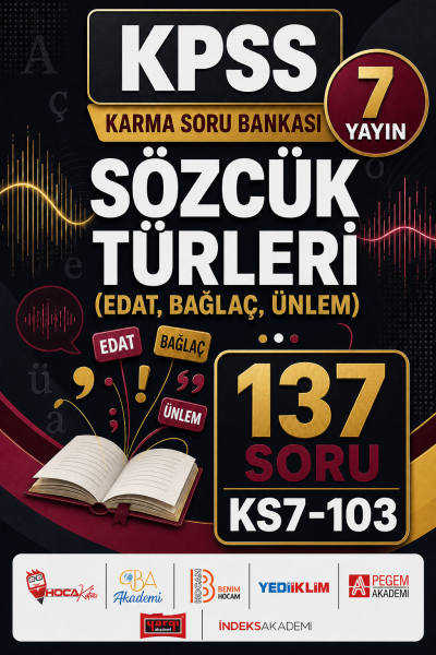 Sözcük Türleri (Edat, Bağlaç, Ünlem) 7 Yayın 137 Soru Vivo Fotokopi Merkezi