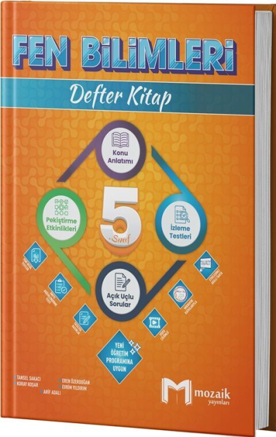 5. Sınıf Fen Bilimleri Defter Kitap Mozaik Yayınları