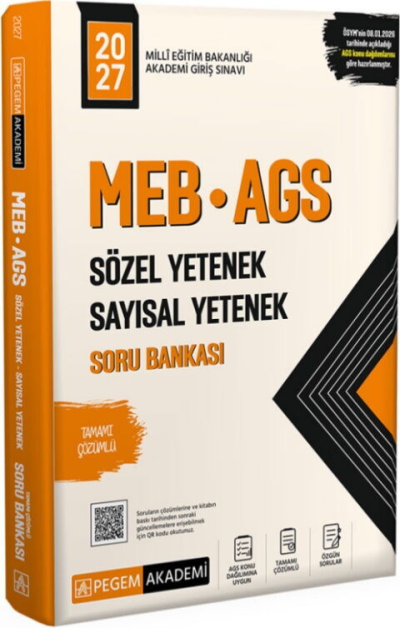 2027 MEB AGS Sözel Yetenek Sayısal Yetenek Soru Bankası Pegem Yayınları Vivo Fotokopi Merkezi