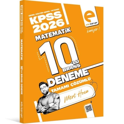 Mert Hoca 2026 KPSS Matematik 10`lu Branş Deneme Tamamı Çözümlü Edu Kariyer Vivo Fotokopi Merkezi