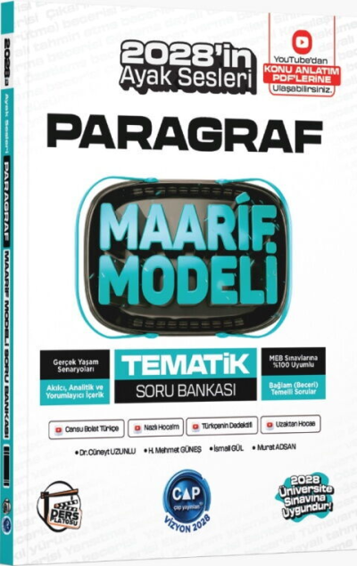Üniversiteye Hazırlık Paragraf Ders Platosu Maarif Modeli Tematik Soru Bankası Çap Yayınları Vivo Fotokopi Merkezi