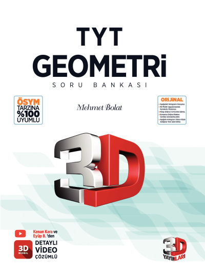 TYT 3D Geometri Tamamı Video Çözümlü Soru Bankası Vivo Fotokopi Merkezi