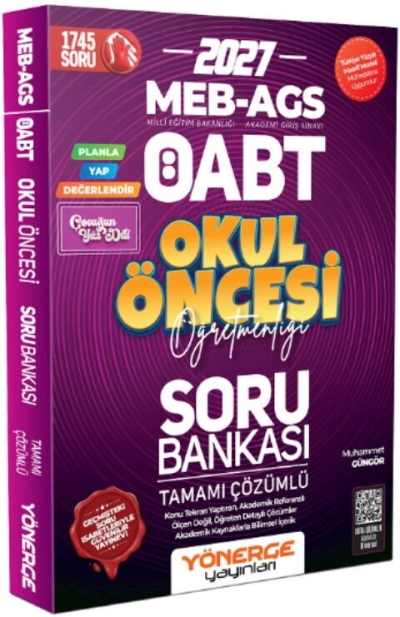 ÖABT Okul Öncesi Öğretmenliği Planla-Yap-Değerlendir Soru Bankası Çözümlü Muhammet Güngör Yönerge Yayınları Vivo Fotokopi Merkezi