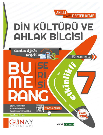 7. Sınıf Din Kültürü ve Ahlak Bilgisi Bumerang Soru Bankası Günay Yayınları Vivo Fotokopi Merkezi