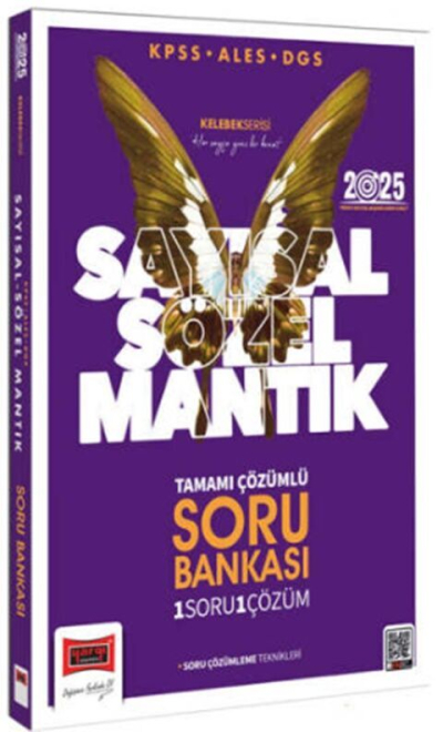 2025 KPSS ALES DGS Kelebek Serisi Tamamı Çözümlü Sayısal Sözel Mantık Soru Bankası Yediiklim Yayınları