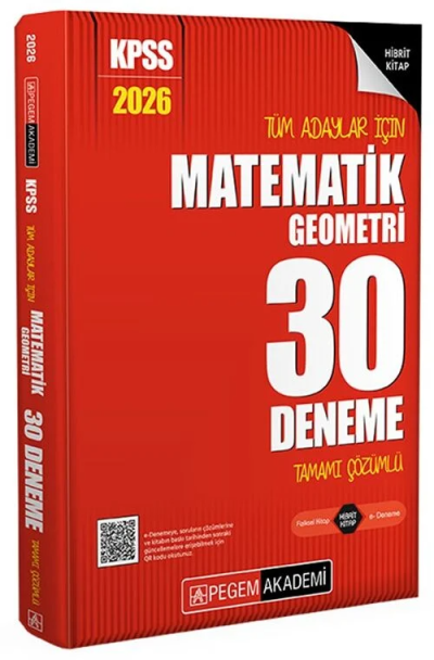 2026 KPSS Tüm Adaylar İçin Matematik Geometri 30 Deneme Tamamı Çözümlü Pegem Yayınları Vivo Fotokopi Merkezi