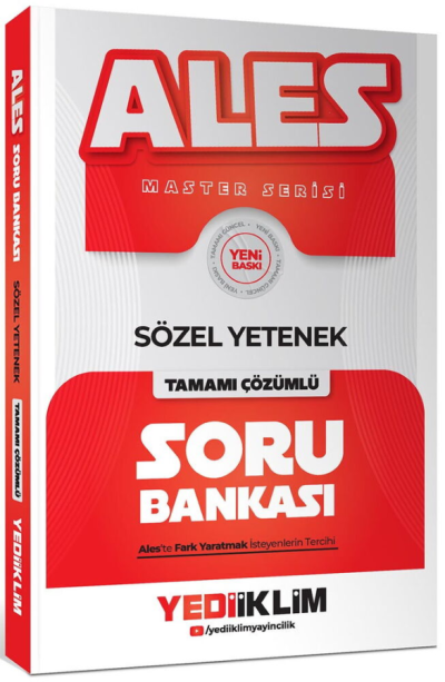 2027 ALES Sözel Yetenek Tamamı Çözümlü Soru Bankası Yediiklim Yayınları Vivo Fotokopi Merkezi