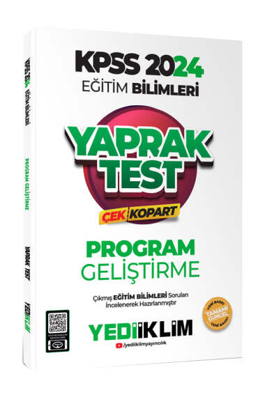 2024 KPSS Eğitim Bilimleri Program Geliştirme Çek Kopart Yaprak Test Vivo Fotokopi Merkezi
