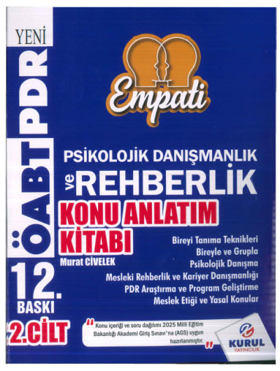 2025 ÖABT Empati Psikolojik Danışmanlık ve Rehberlik Konu Anlatımlı 2. Cilt Vivo Fotokopi Merkezi