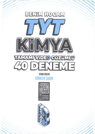 TYT Kimya Tamamı Video Çözümlü 40 Deneme Sınavı