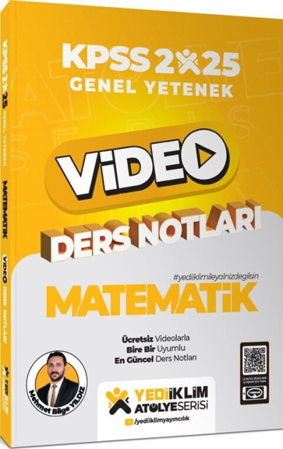 2025 KPSS Matematik Genel Yetenek Atölye Serisi Video Ders Notları Yediiklim Yayınları Vivo Fotokopi Merkezi