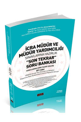 İCRA MÜDÜRLÜĞÜ SINAVINA HAZIRLIK SON TEKRAR TAMAMI ÇÖZÜMLÜ SORU BANKASI Vivo Fotokopi Merkezi