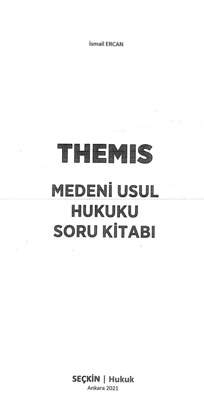 THEMIS MEDENİ USUL HUKUK SORU KİTABI Vivo Fotokopi Merkezi