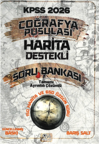 2026 KPSS Coğrafya Pusulası Harita Destekli Soru Bankası CBA Yayınları Vivo Fotokopi Merkezi