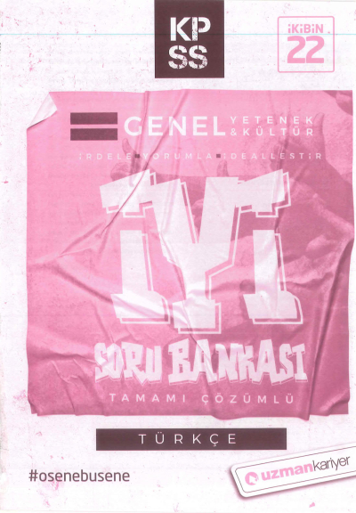 GY GK TÜRKÇE İYİ ÇÖZÜMLÜ SORU BANKASI Vivo Fotokopi Merkezi