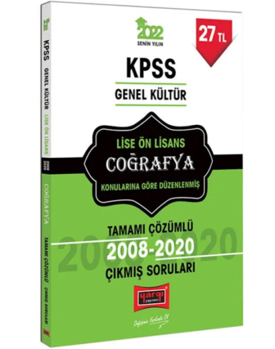 KPSS Genel Kültür Lise Ön Lisans Coğrafya Tamamı Çözümlü Çıkmış Sorular