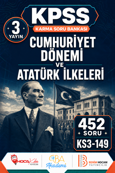 Cumhuriyet Dönemi ve Atatürk İlkeleri 3 Yayın 452 Soru (Benim Hocam - CBA - Hoca Kafası Yayınları) Vivo Fotokopi Merkezi