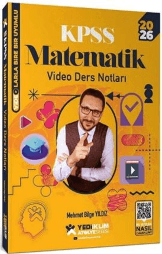 2026 KPSS Matematik Atölye Video Ders Notları Mehmet Bilge Yıldız Yediiklim Yayınları Vivo Fotokopi Merkezi
