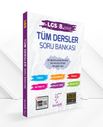 8.Sınıf LGS Tüm Dersler Soru Bankası Karekök Yayınları Vivo Fotokopi Merkezi
