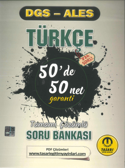 DGS-ALES TÜRKÇE 50'DE 50 NET TAMAMI ÇÖZÜMLÜ SORU BANKASI Vivo Fotokopi Merkezi