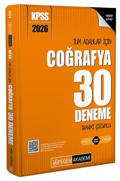 2026 KPSS Tüm Adaylar İçin Coğrafya 30 Deneme Tamamı Çözümlü Pegem Yayınları Vivo Fotokopi Merkezi