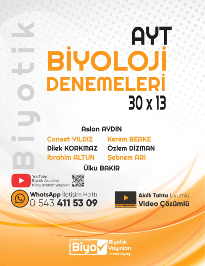 AYT Biyoloji Biyotik 30 x 13 Denemeleri Biyotik Yayınları Vivo Fotokopi Merkezi