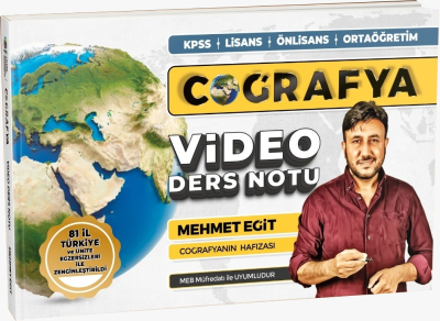 2024 KPSS Mehmet Eğit Coğrafya Video Ders Notları Vivo Fotokopi Merkezi