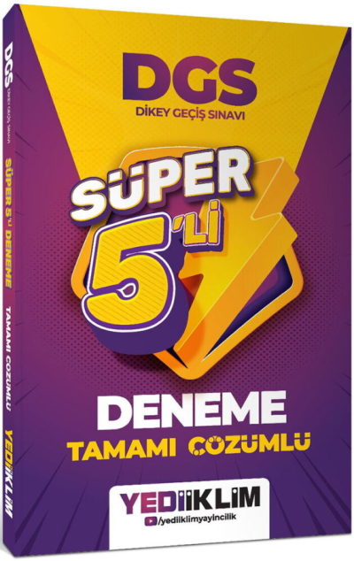 2027 DGS Tamamı Çözümlü Süper 5 li Deneme Yediiklim Yayınları Vivo Fotokopi Merkezi