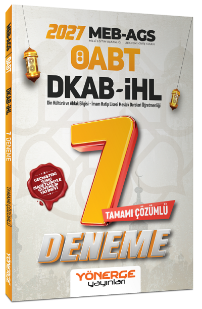 2027 ÖABT MEB-AGS DKAB Din Kültürü ve Ahlak Bilgisi Öğretmenliği 7 Deneme Çözümlü Yönerge Yayınları Vivo Fotokopi Merkezi