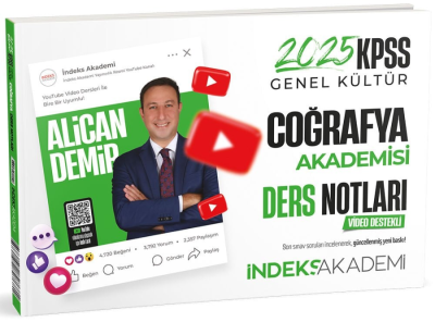 İndeks Akademi 2025 KPSS Coğrafya Akademisi Video Ders Notları Vivo Fotokopi Merkezi