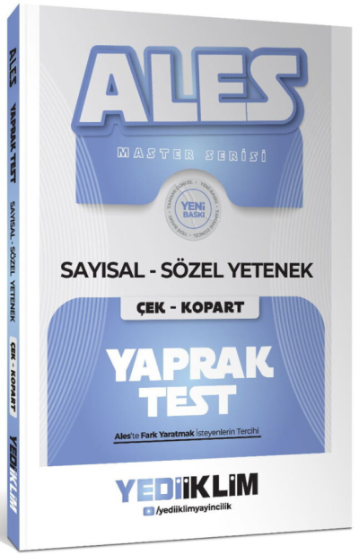 2027 ALES Master Seris Sayısal Sözel Yetenek Çek Kopart Yaprak Test Yediiklim Yayınları Vivo Fotokopi Merkezi