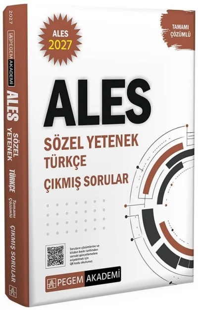 2027 ALES Sözel Yetenek Türkçe Çıkmış Sorular Çözümlü Pegem Akademi Yayınları Vivo Fotokopi Merkezi